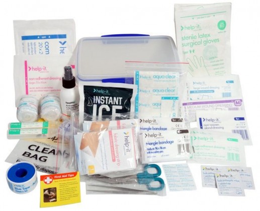 FIRST AID KIT - CHILDCARE 1-20 - CLEAR PLASTIC BOX