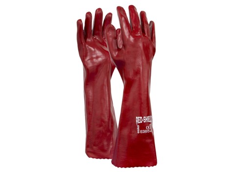 RED SHIELD PVC DIPPED GAUNTLET GLOVE -