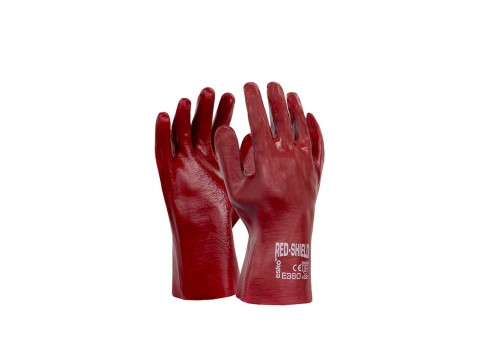 RED SHIELD PVC DIPPED GAUNTLET GLOVE - 27cm