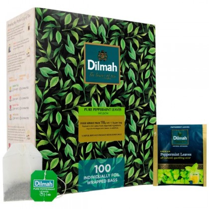 Dilmah Pure Peppermint Foil Wrapped Tea Bags x 100