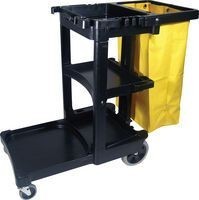 RUBBERMAID CLEANING CART WITH ZIPPERED BAG