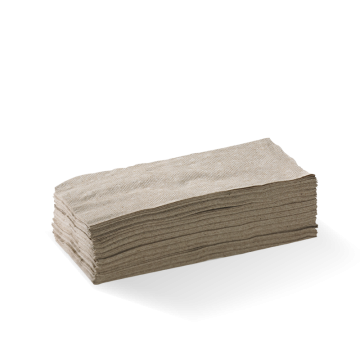 Biopak 2Ply 1/8 Fold Natural Lunch Napkin X3000