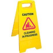 Sign - Cleaning In Progress - Yellow