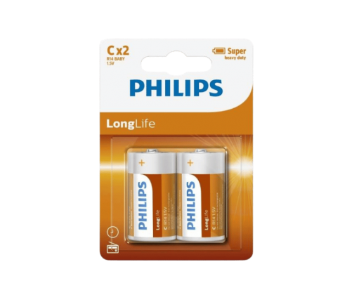 Philips C Batteries 2 Pack