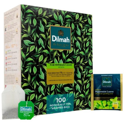 Dilmah Pure Peppermint Foil Wrapped Tea Bags x 100